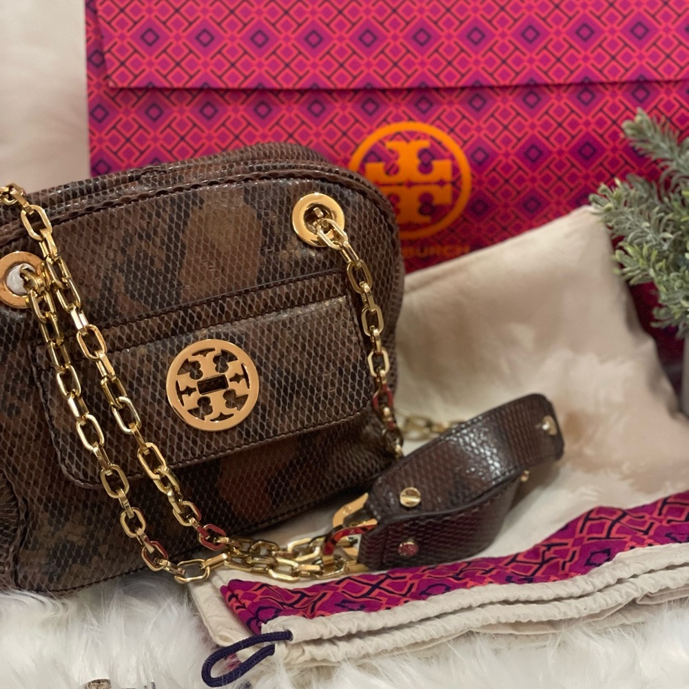 Tory Burch Python Print Convertible Purse - image 6